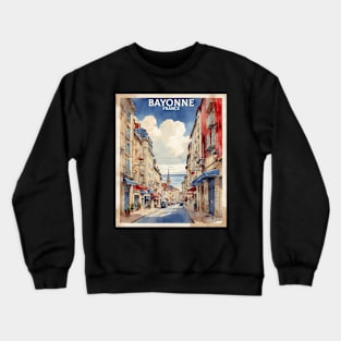 Bayonne France Vintage Travel Poster Tourism Crewneck Sweatshirt